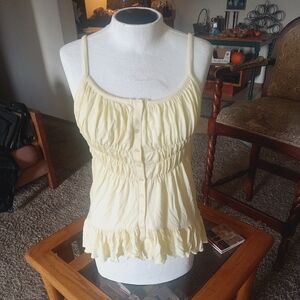 Gorgeous Yellow Willi Smith Baby Doll Cami Size Medium Preowned Excellent